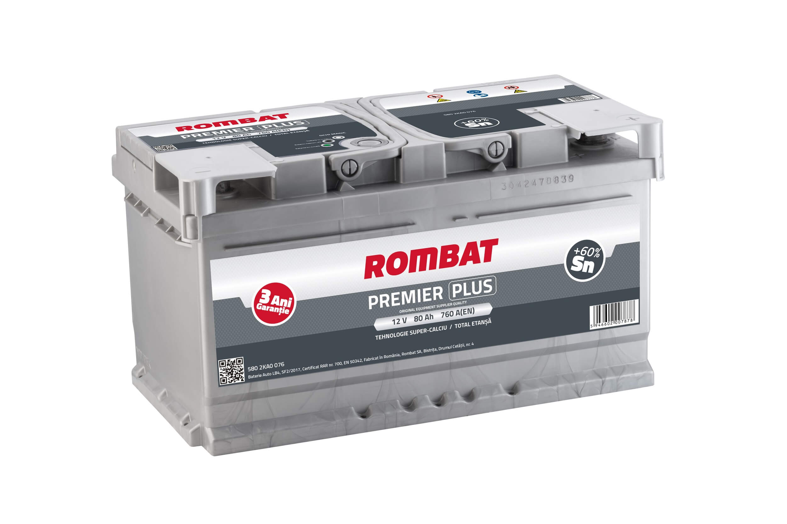 Baterie de pornire 580 2KA0 076 ROMBAT